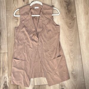 Brunello Cucinelli Women’s Silk Stretch Vest Taupe Size Medium